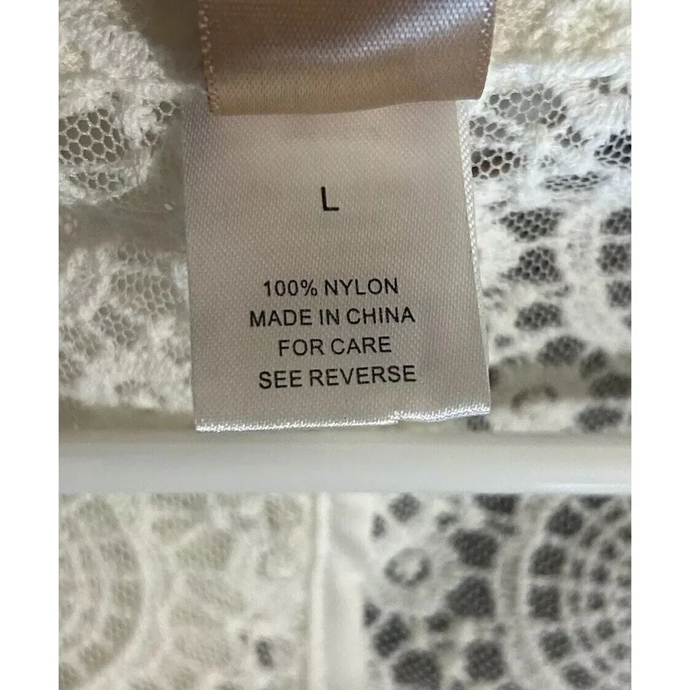 LEL  Lace Coverup‎ Jacket Size Large